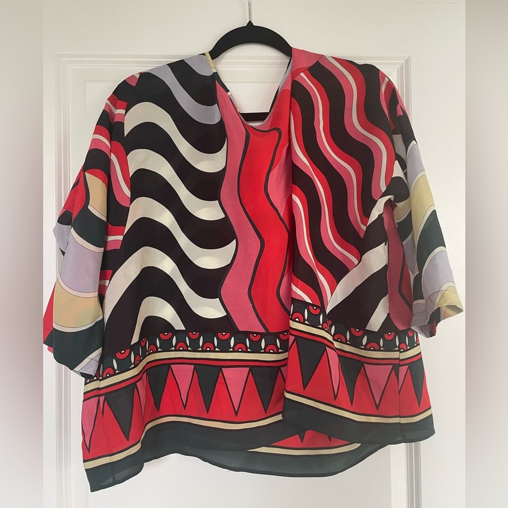 Missoni Sheer Multicolor Geometric Women's Top Size M
